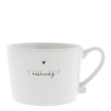 Bastion Collections Tasse mit Henkel you are amazing Keramik weiß titane Keramiktasse Geschirr Küche gedeckter Tisch BC Cup, RJ/CUP 094 BT im Sale